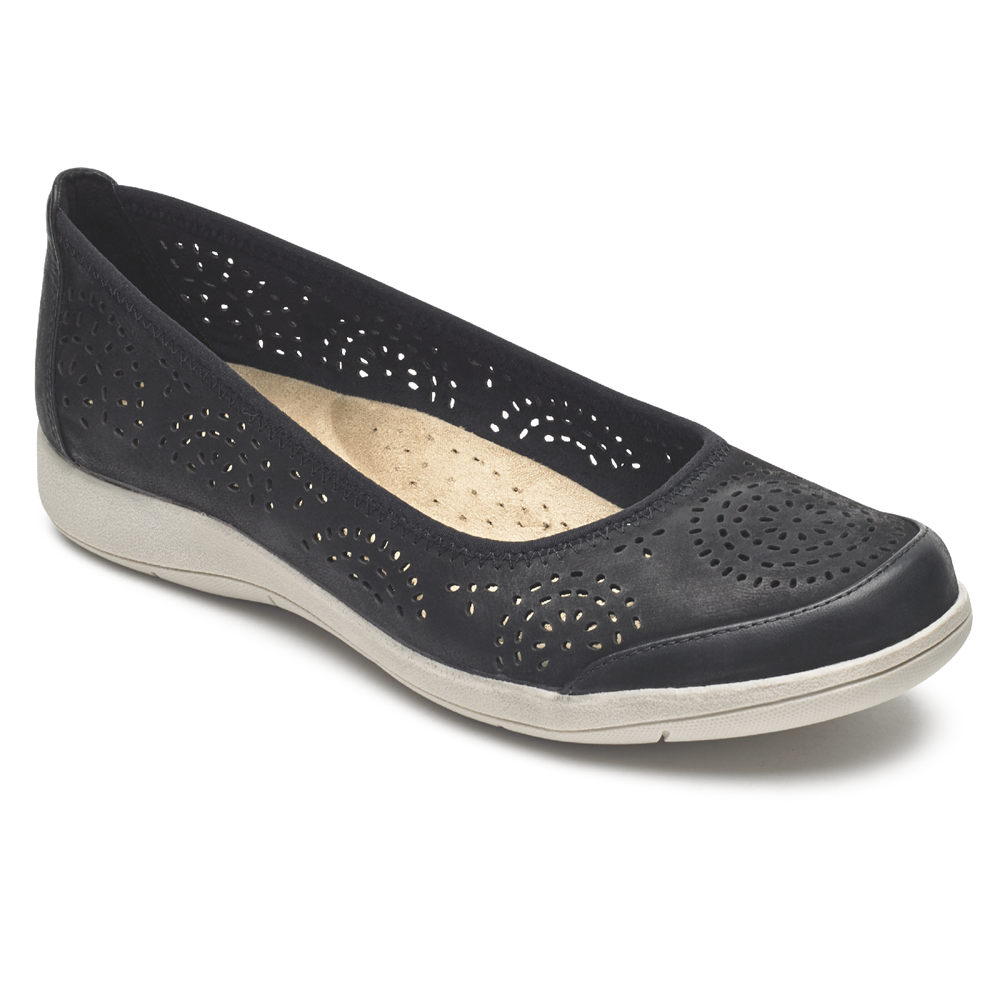 Rockport Singapore Womens Slip-On - Daisey Ballet Black - LE4938026